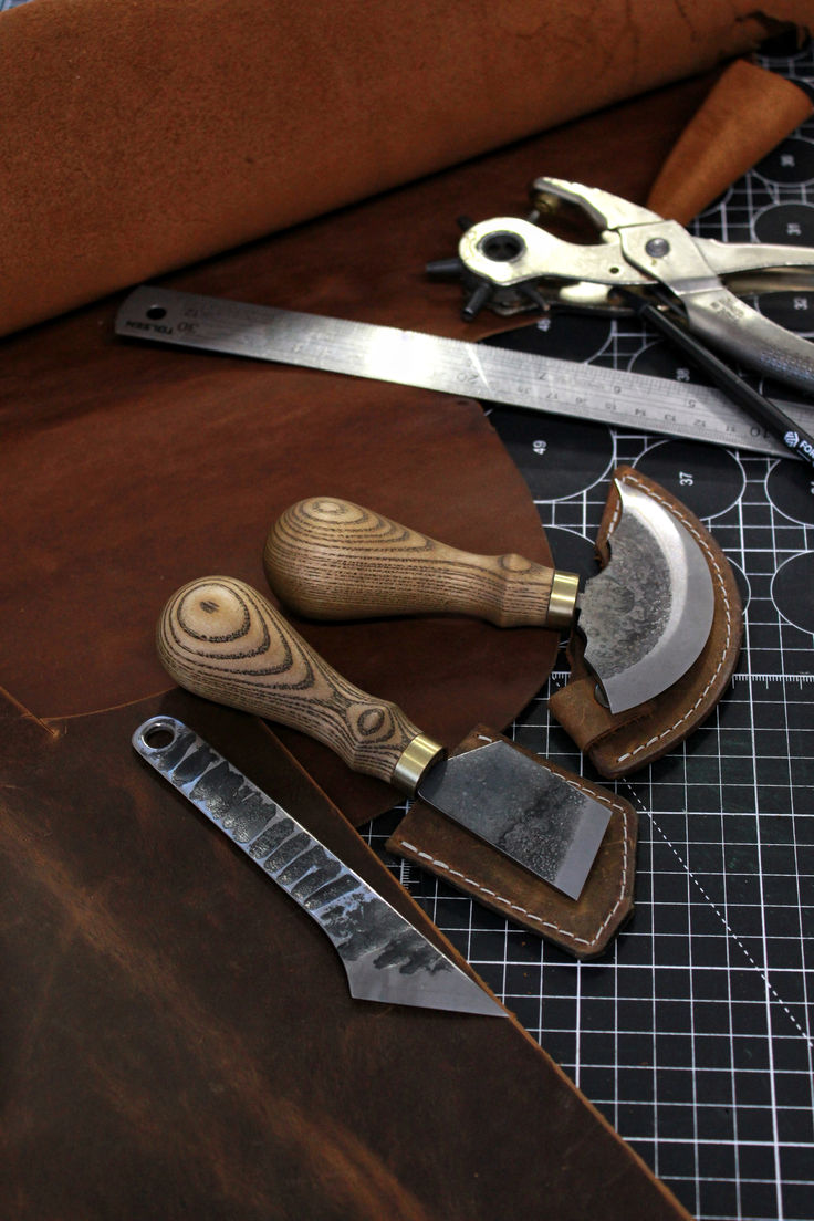 Traditional leatherworking tools